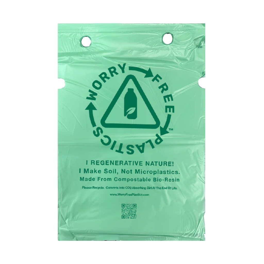 Worry Free Plastics Dog Waste Bags – Single-Pull Refill Pack 9" x 13" | Park Dispenser Compatible | Made in USA