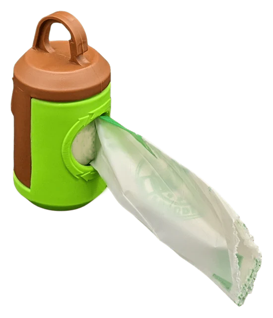 Worry Free Plastics dog waste bag leash dispenser product shot