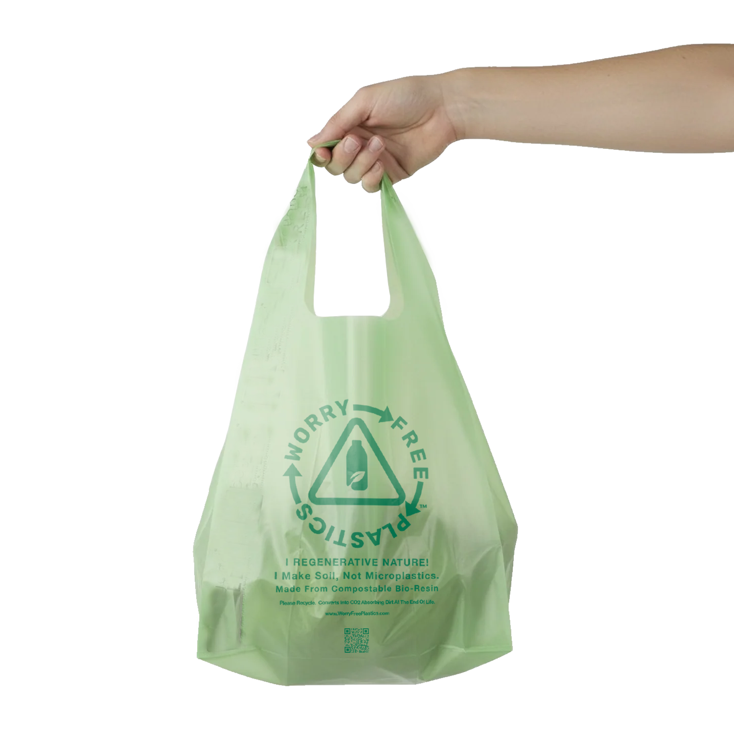 Worry Free Plastics Cat Litter Bags – 8" x 16" with 5" Gusset & Handles | Leak-Resistant | Made in USA