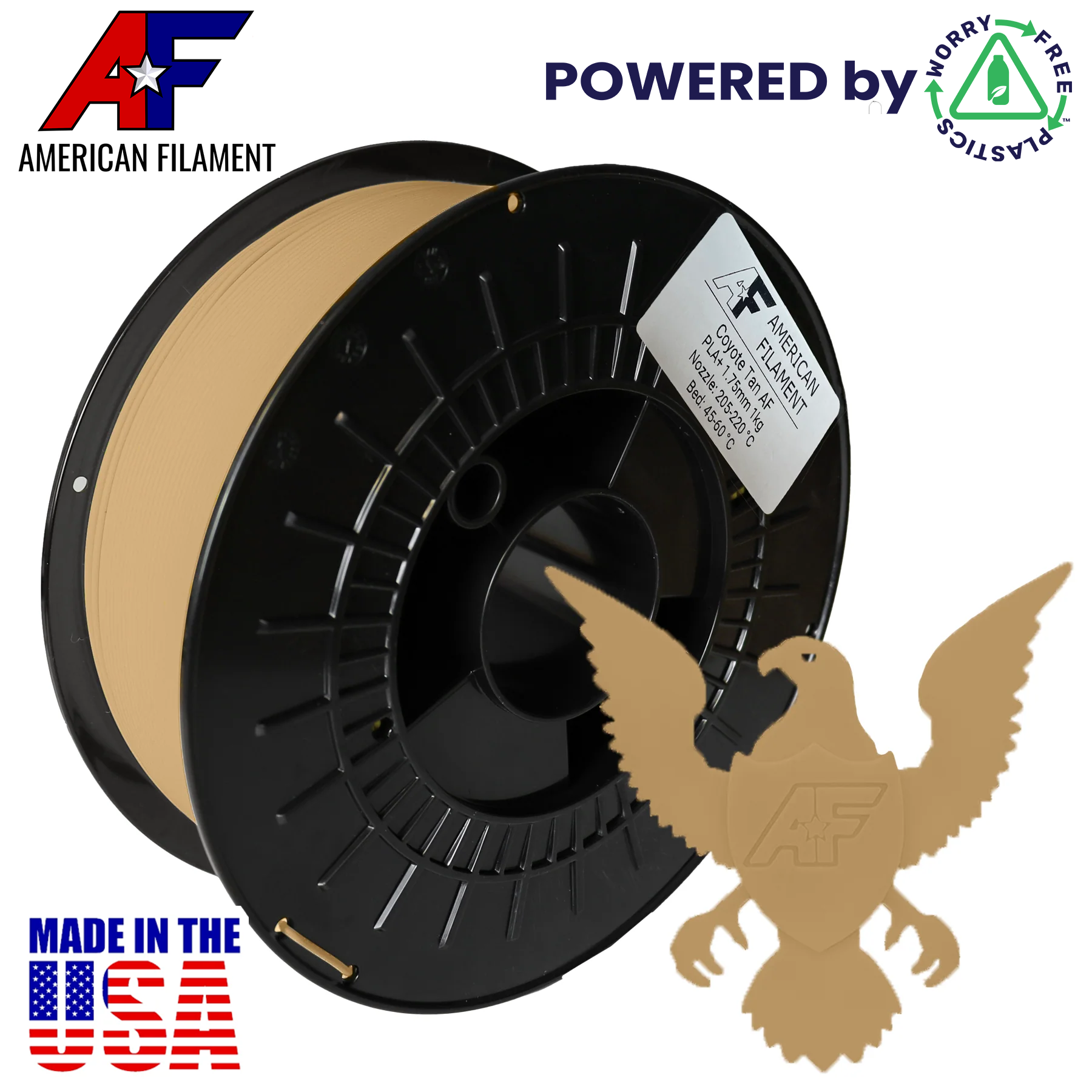 Worry Free Plastics Regenerative PLA+ Filament Made in the USA