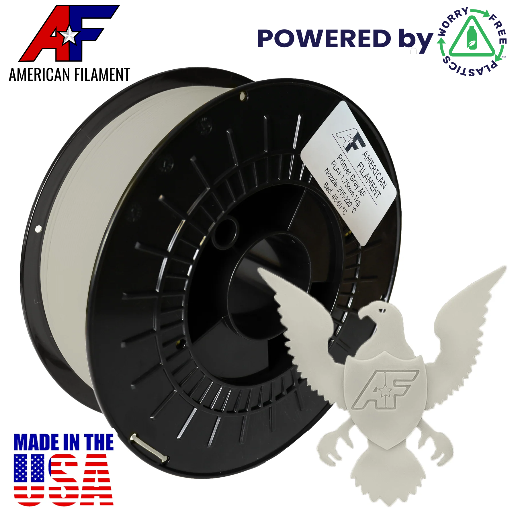 Worry Free Plastics Regenerative PLA+ Filament Made in the USA