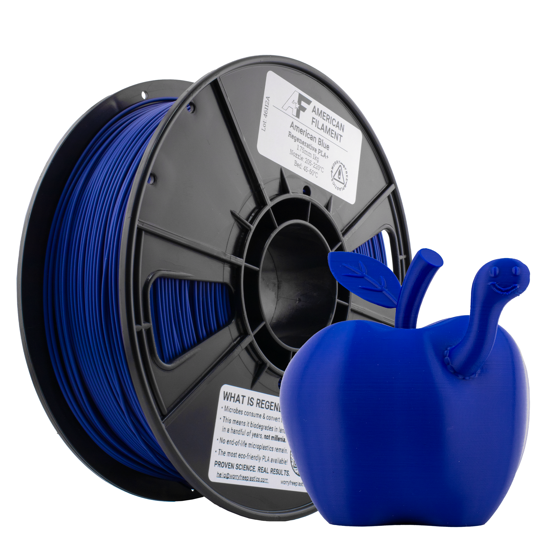 Regenerative PLA+ 1.75mm Filament – Sustainable PLA with Worry Free Plastics® Technology