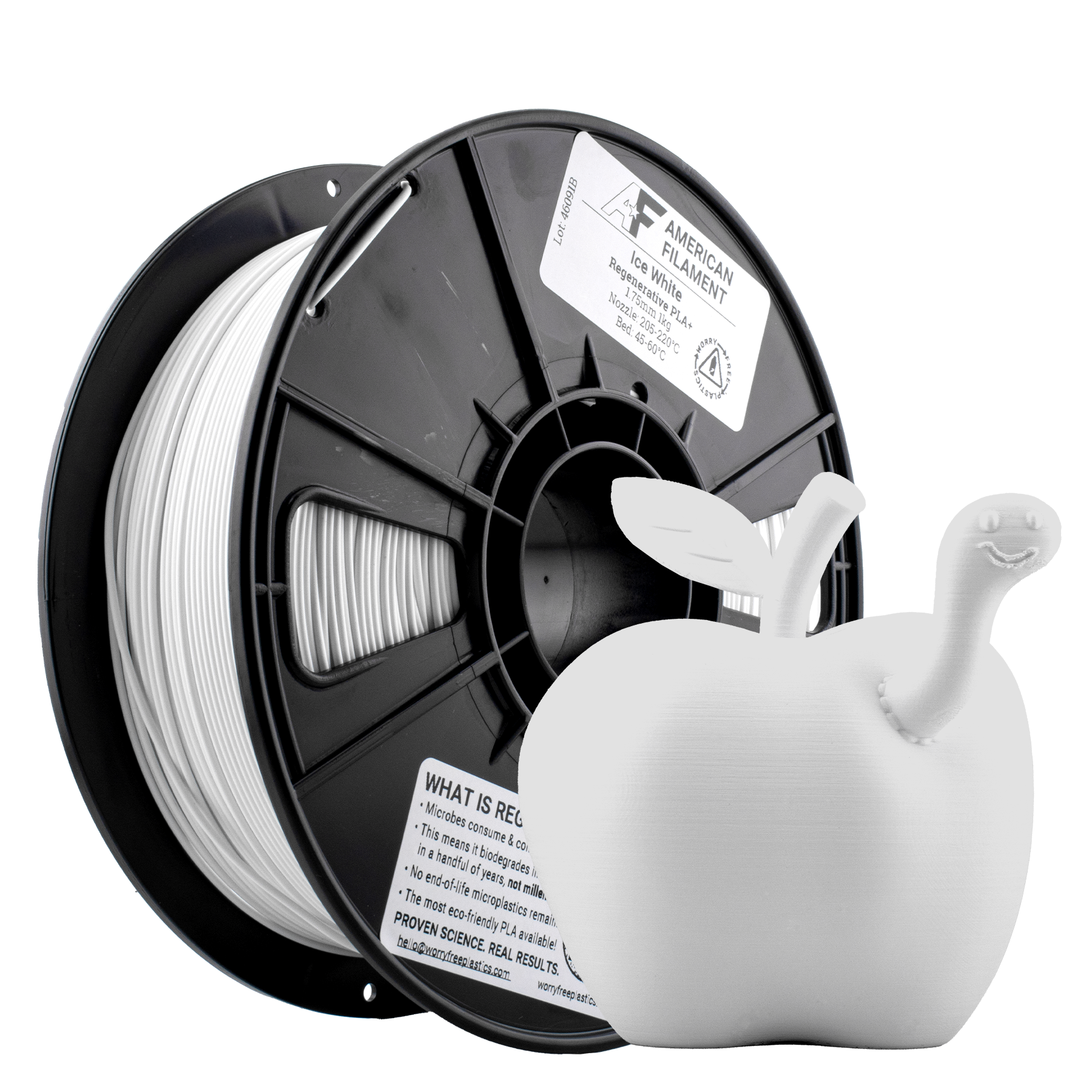 Regenerative PLA+ 1.75mm Filament – Sustainable PLA with Worry Free Plastics® Technology