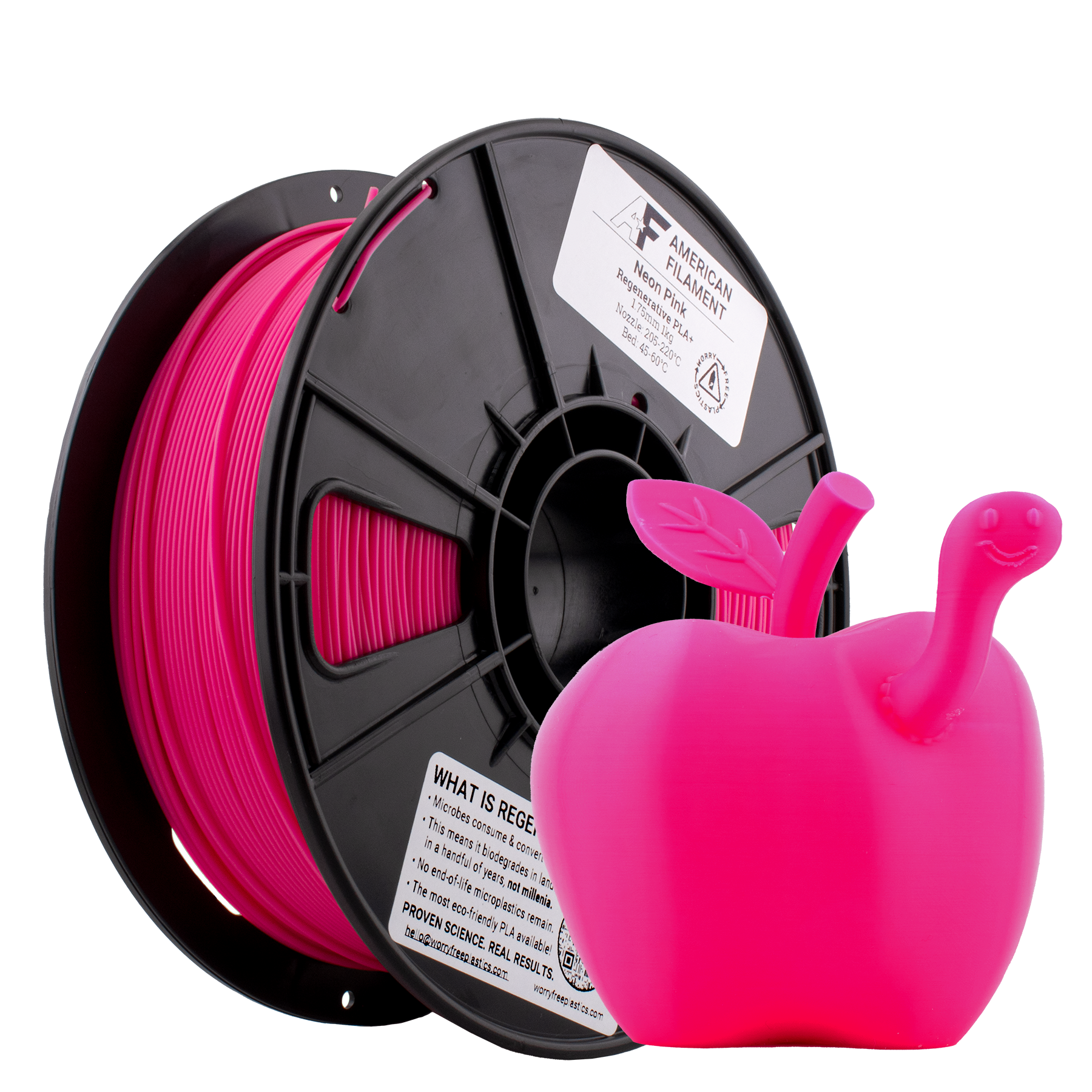 Regenerative PLA+ 1.75mm Filament – Sustainable PLA with Worry Free Plastics® Technology